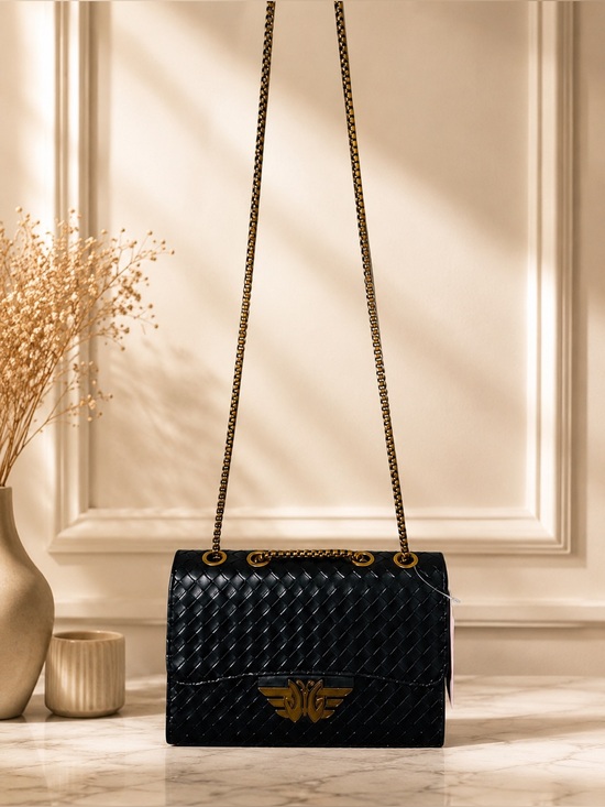 Handbags - NEW Black Quilted Shoulder Bag with Gold Chain